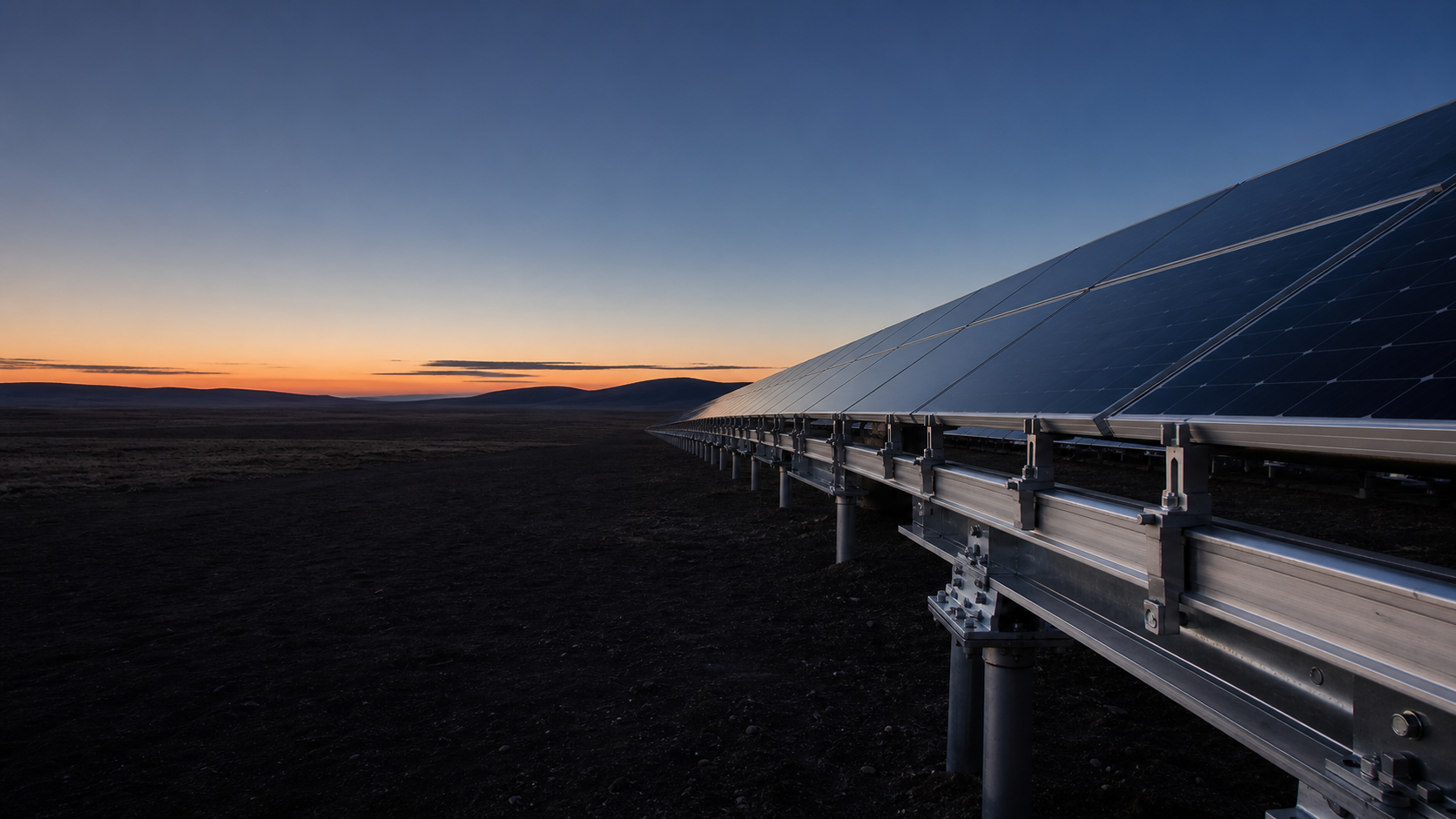 Alüminyum taşıyıcı konstrüksiyonlar üzerine kurulu güneş enerjisi santrali